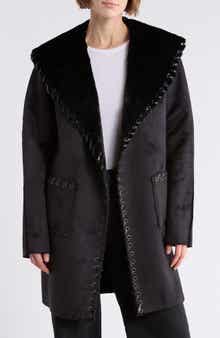 Love Token Talita Whipstitch Faux Fur Coat