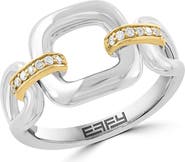 EFFY Two-Tone Diamond Link Band Ring
