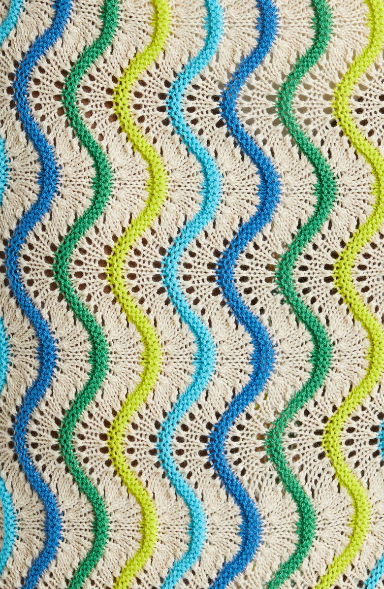 Capittana Jade Stripe Cover-Up Sweater Skirt, Alternate, color, 