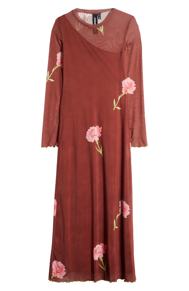 SOMETHING NEW Babe Floral Long Sleeve Maxi Dress, Alternate, color,