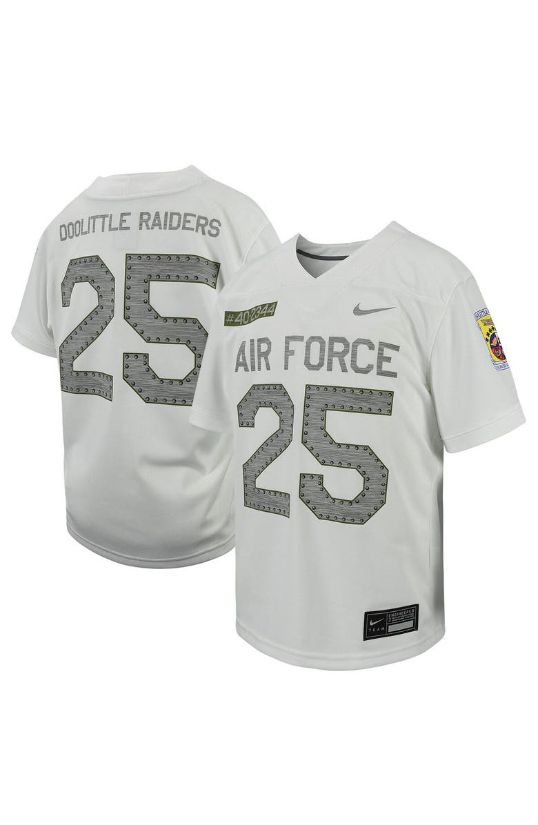 Nike Youth Nike # White Air Force Falcons Football Game Jersey, Main, color, White