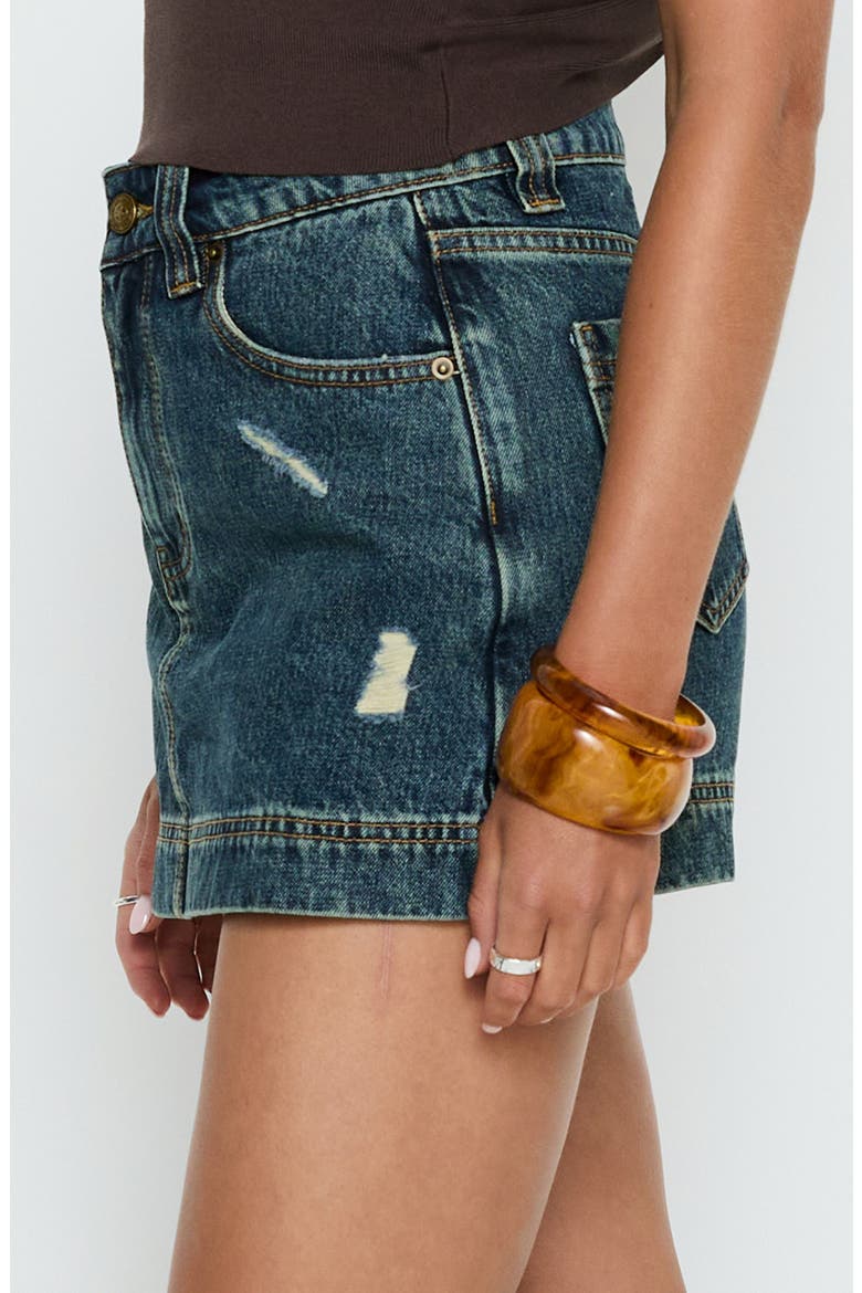 Gazelle Distressed Denim Skort, Alternate, color, VINTAGE BLUE WASH