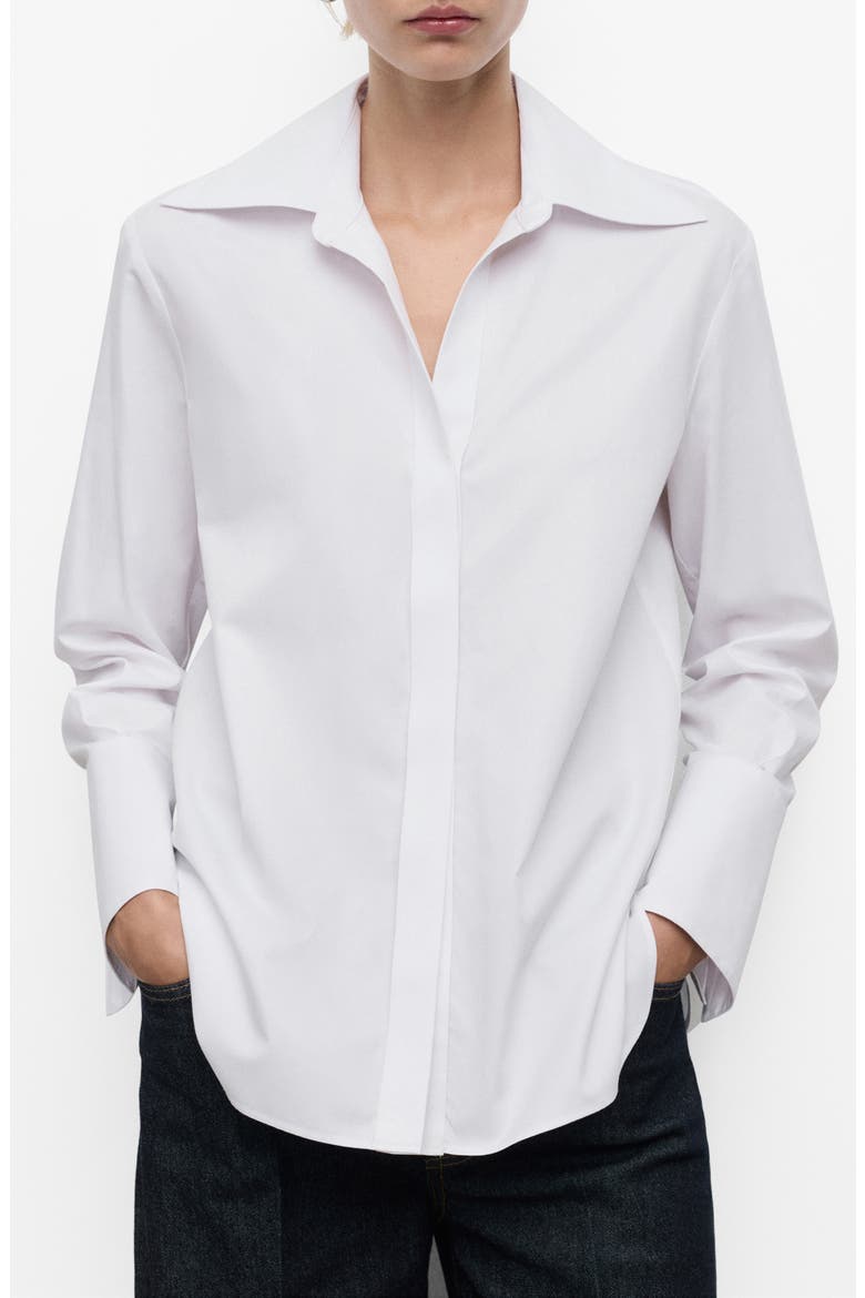 Button-Down Woven Shirt, Main, color, OFF WHITE