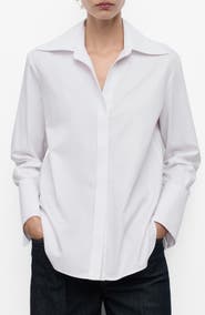 MANGO Button-Down Woven Shirt