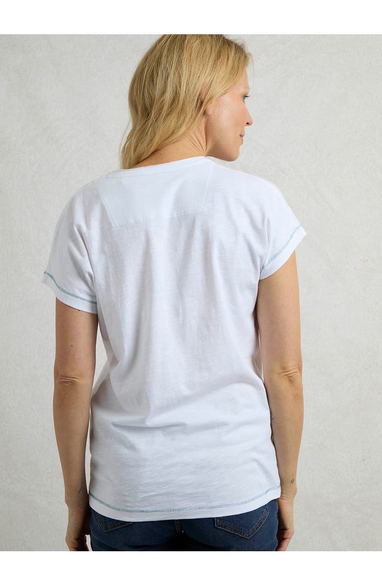 Weird Fish Beach Run Front Print Graphic T-Shirt, Alternate, color, White