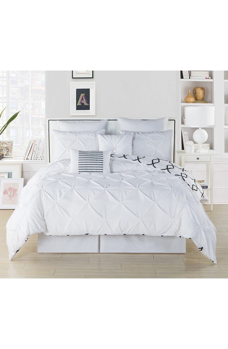 Duck River Textile Full/Queen Esy Reversible Duvet Set - White, Alternate, color, 