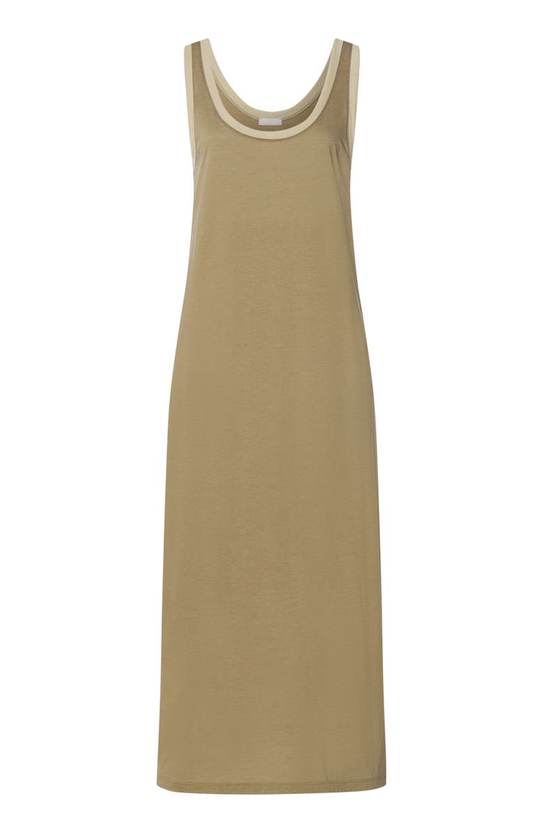 Hanro Laura Long Tank Nightgown, Alternate, color, Covert Green