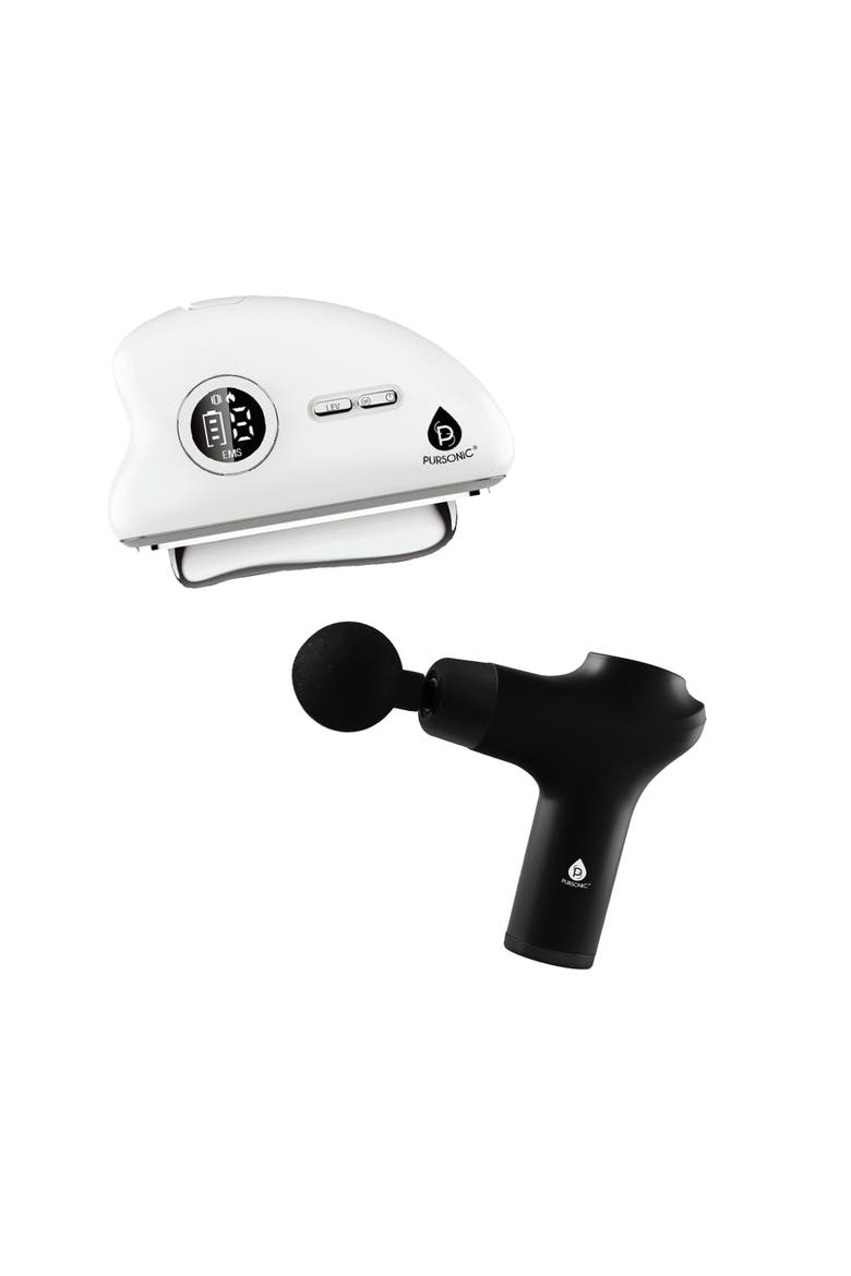 7-in-1 LED Wand & 3-Speed Massage Gun, Main, color, Multicolor