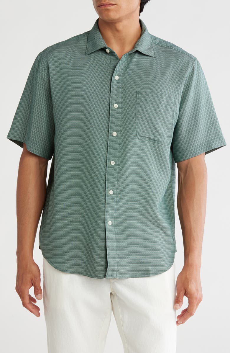 Tommy Bahama Grand View Short Sleeve Button-Up Shirt, Main, color, Trout