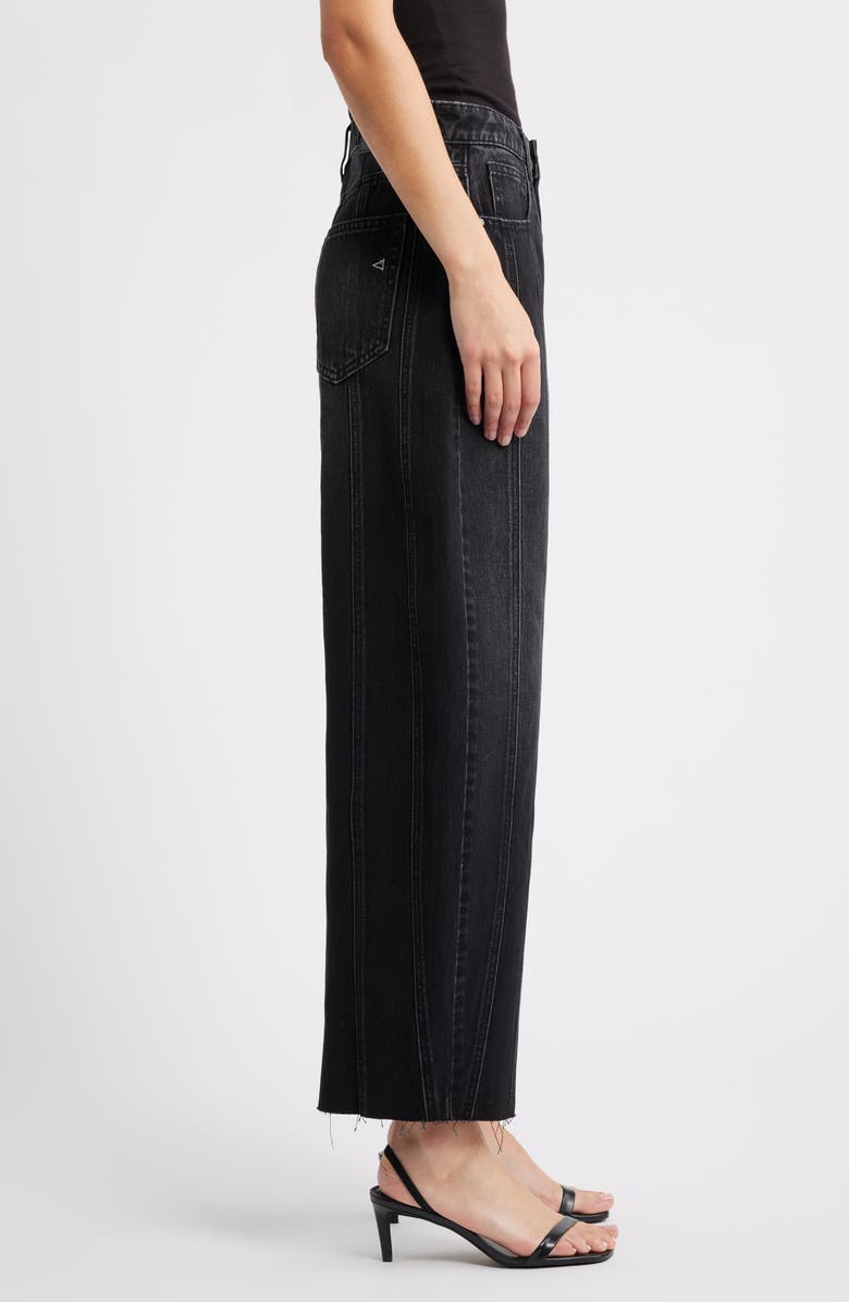 HIDDEN JEANS Seamed Ankle Barrel Leg Jeans, Alternate, color, Black