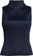 Pleats Please Issey Miyake New Colorful Basics 4 Pleated Sleeveless Top