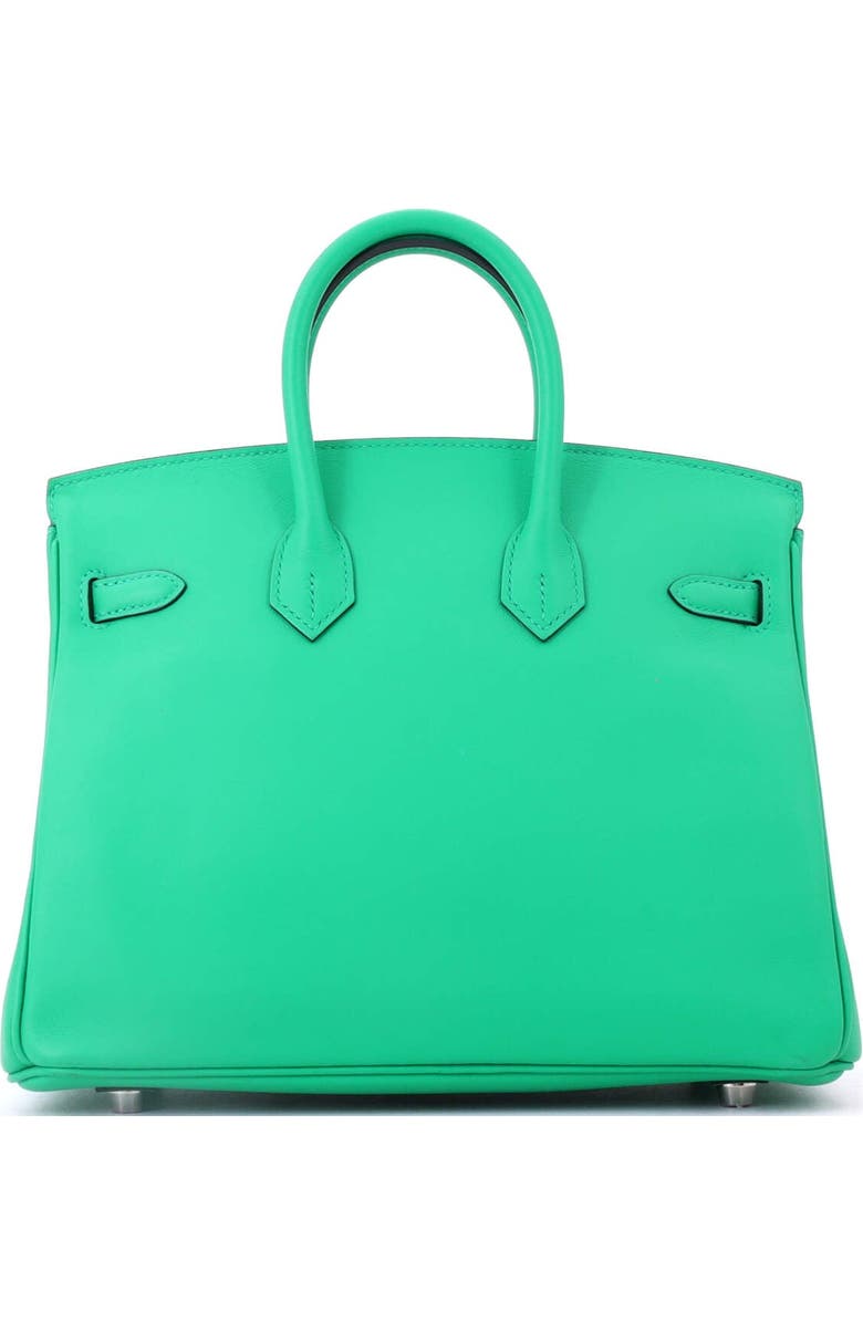 Pre-Owned Hermes Birkin Handbag Green Swift with Palladium Hardware 25, Alternate, color, Menthe