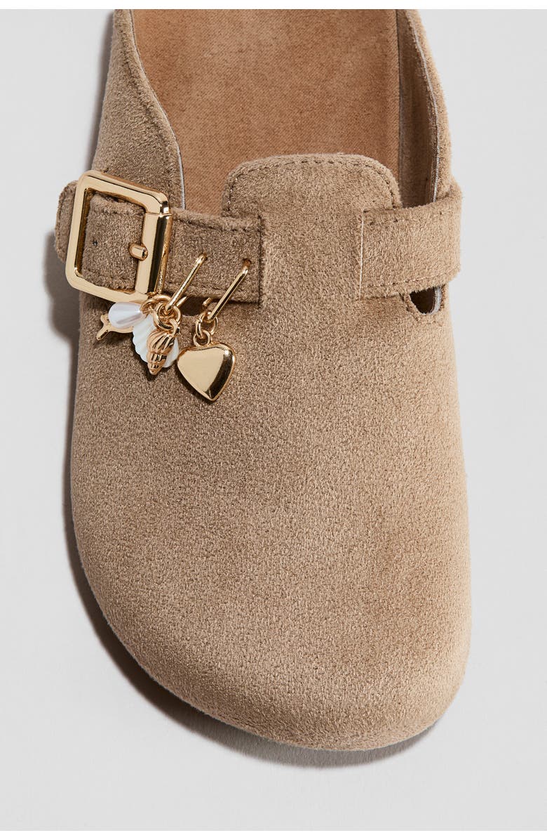 H&M Charm-detail Footbed Mules, Alternate, color, Beige