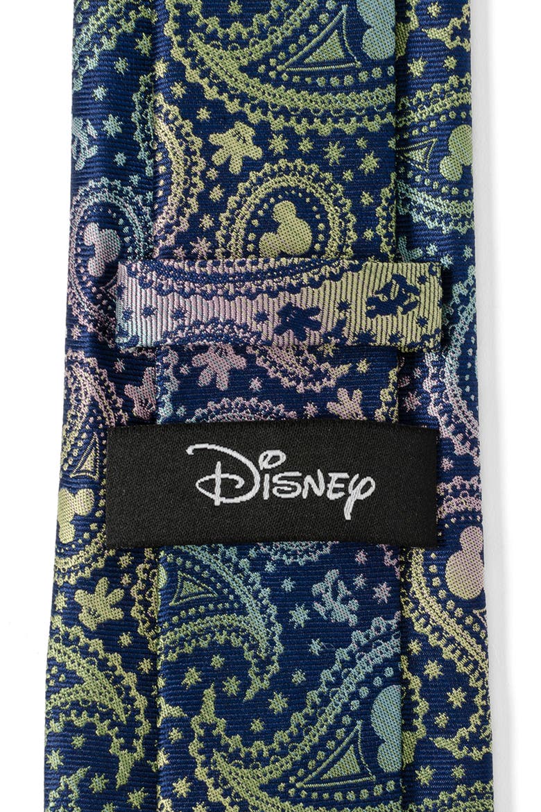 x Disney Mickey Iridescent Paisley Silk Tie, Alternate, color, NAVY