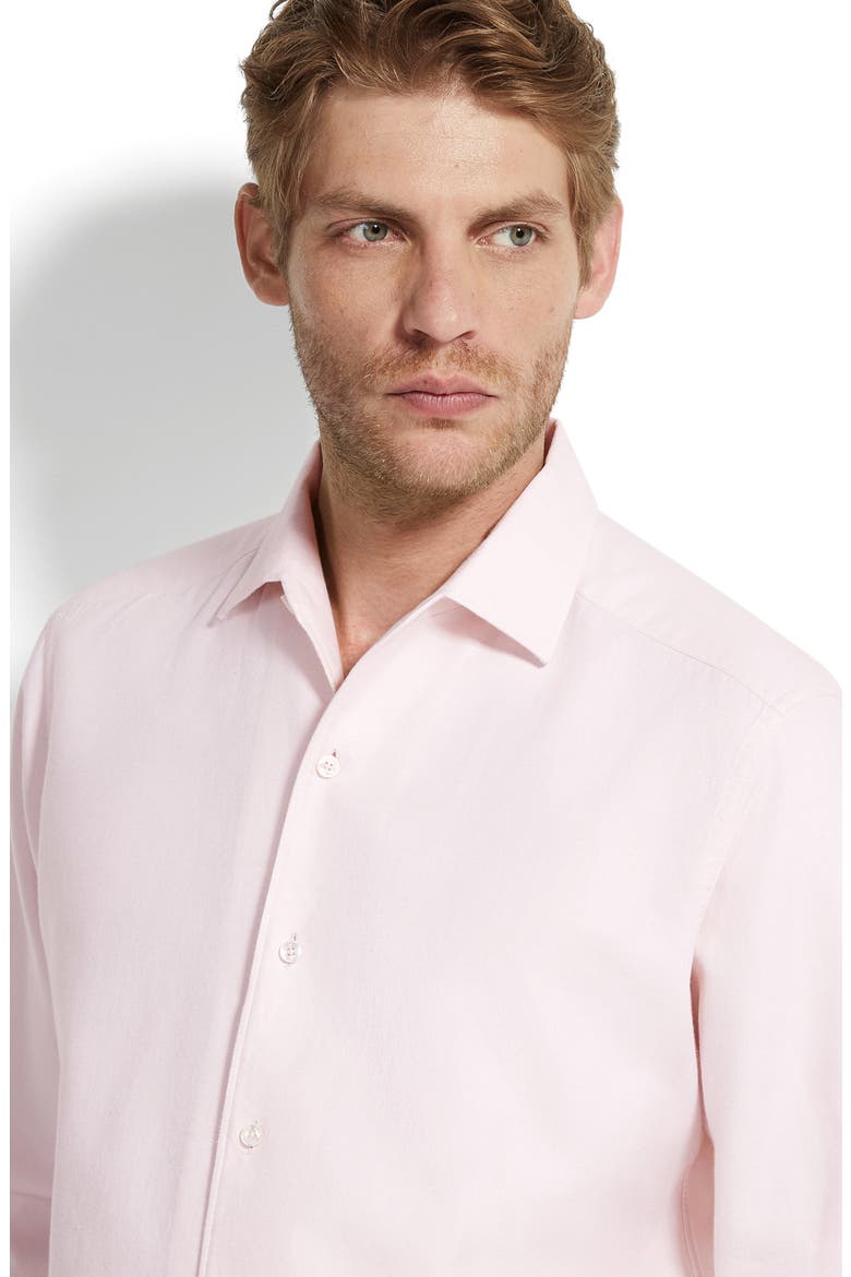 Cashco Cotton & Cashmere Oxford Button-Up Shirt, Alternate, color, LIGHT PINK