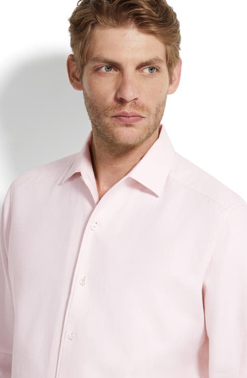 Zegna Pink Button Up Shirt In Pink