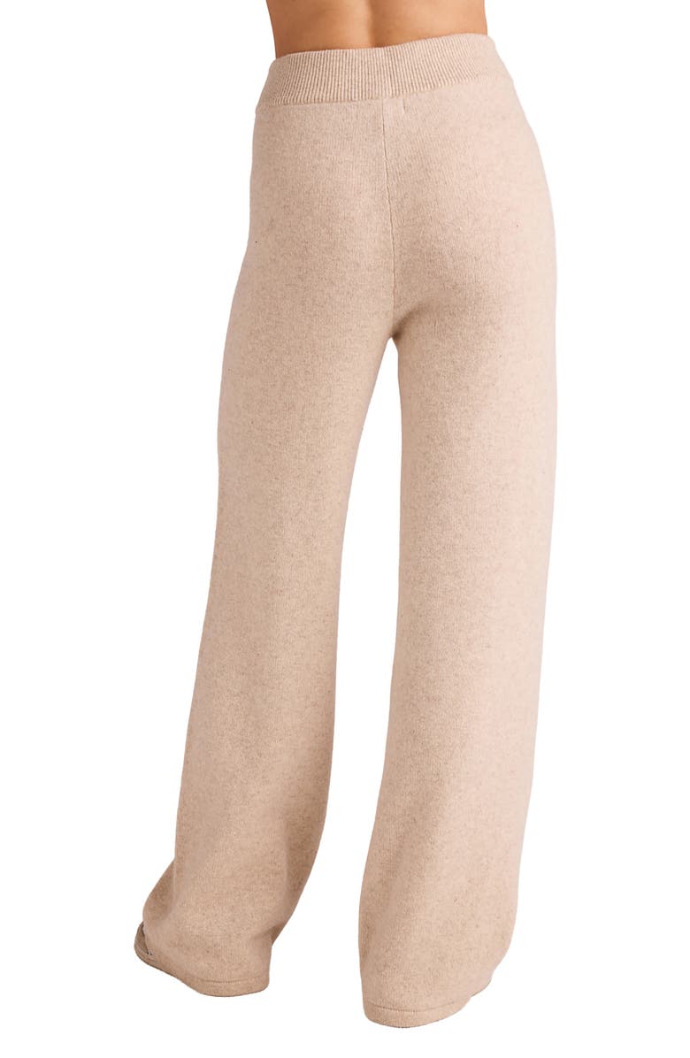Bella Dahl Wide Leg Wool & Cashmere Sweater Pants, Alternate, color, Ivory Oat