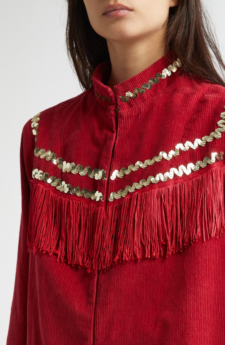 Bode Bandstand Fringe Jacket, Alternate, color, 