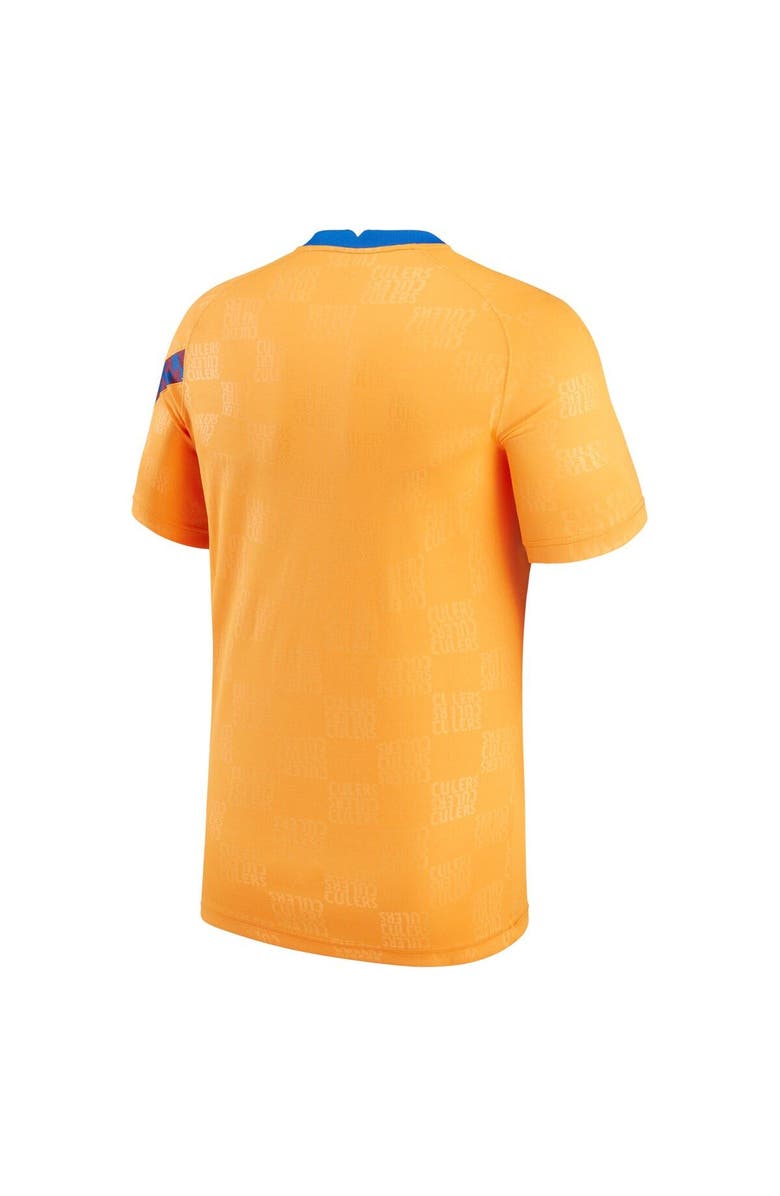 Nike Men's Nike Orange Barcelona 2021/2022 Pre-Match Performance Top, Alternate, color, 