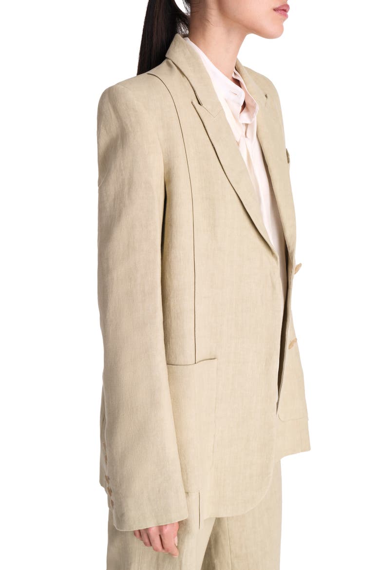 Morgans Oversize Linen Blazer, Alternate, color, SAFARI