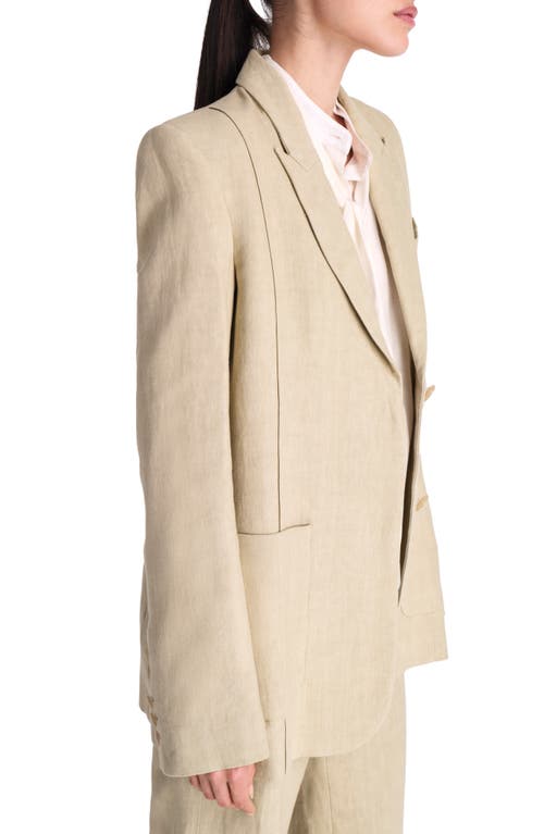 Twp Morgans Oversize Linen Blazer In Safari
