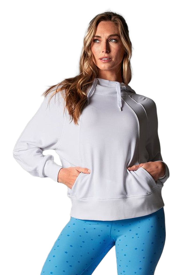 Cozy Paneled Hoodie, Alternate, color, WHITE