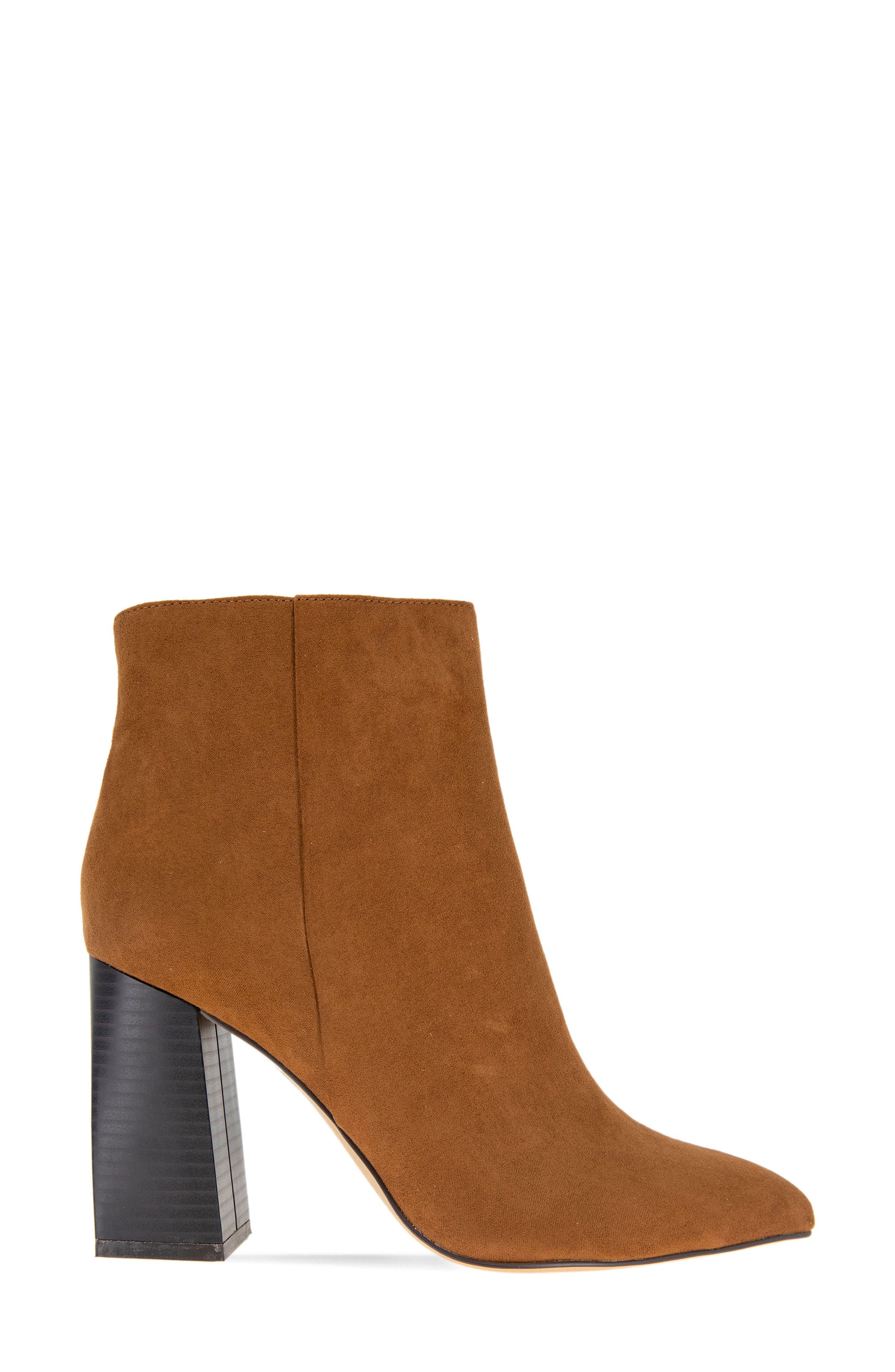Briel Pointy Toe Bootie, Alternate, color, CAMEL MICROSUEDE