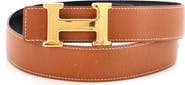 Pre-Owned Hermes Constance Reversible Belt Leather Medium