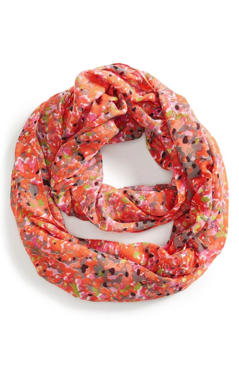 Sole Society Dot Print Infinity Scarf, Main, color, 