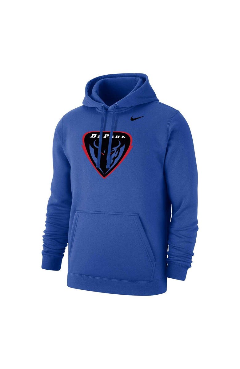 Nike Men's Nike Royal DePaul Blue Demons Club Fleece Pullover Hoodie, Alternate, color,
