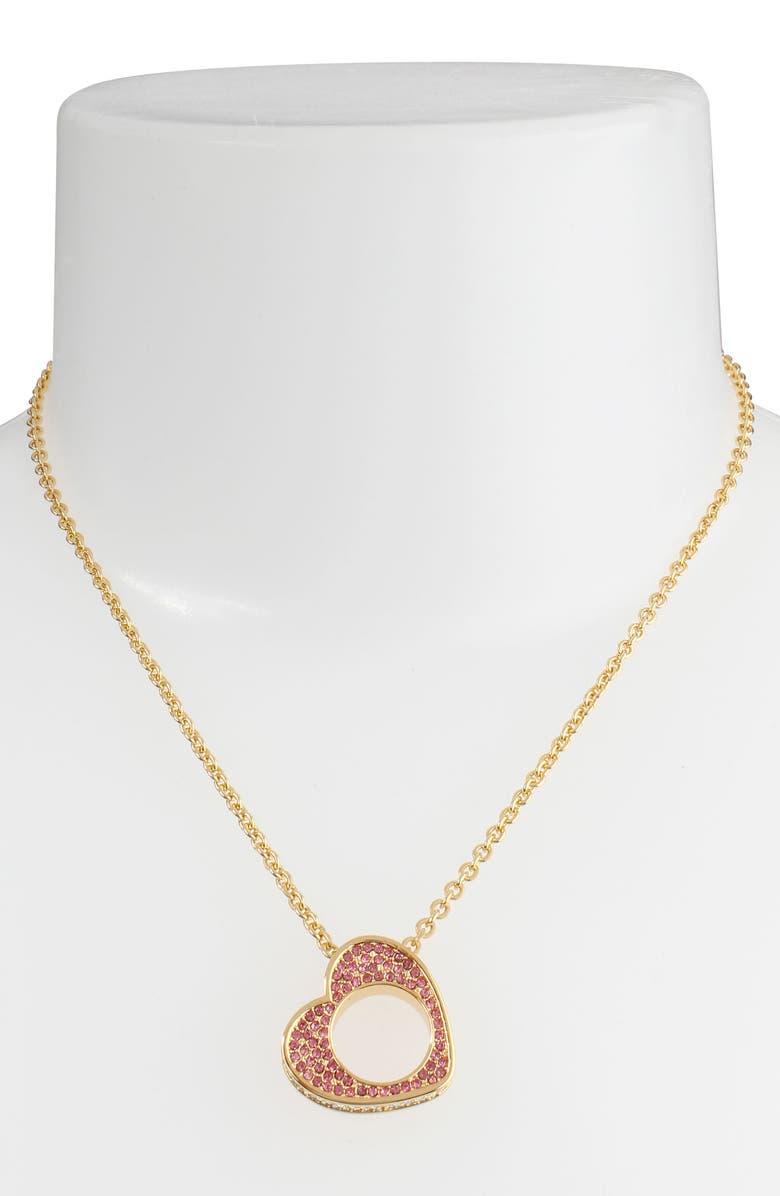 Kurt Geiger London Pavé Heart Pendant Necklace, Alternate, color, 
