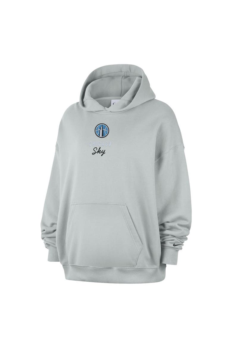 Women's Nike  Gray Chicago Sky Studio Fleece Hoodie, Alternate, color, Gray
