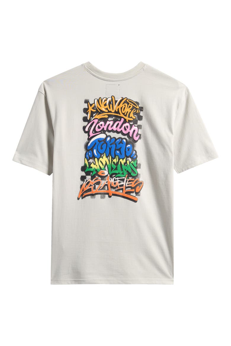 Kids' Graffiti Graphic T-Shirt, Alternate, color, OYSTER MUSHROOM/ CITY TAG