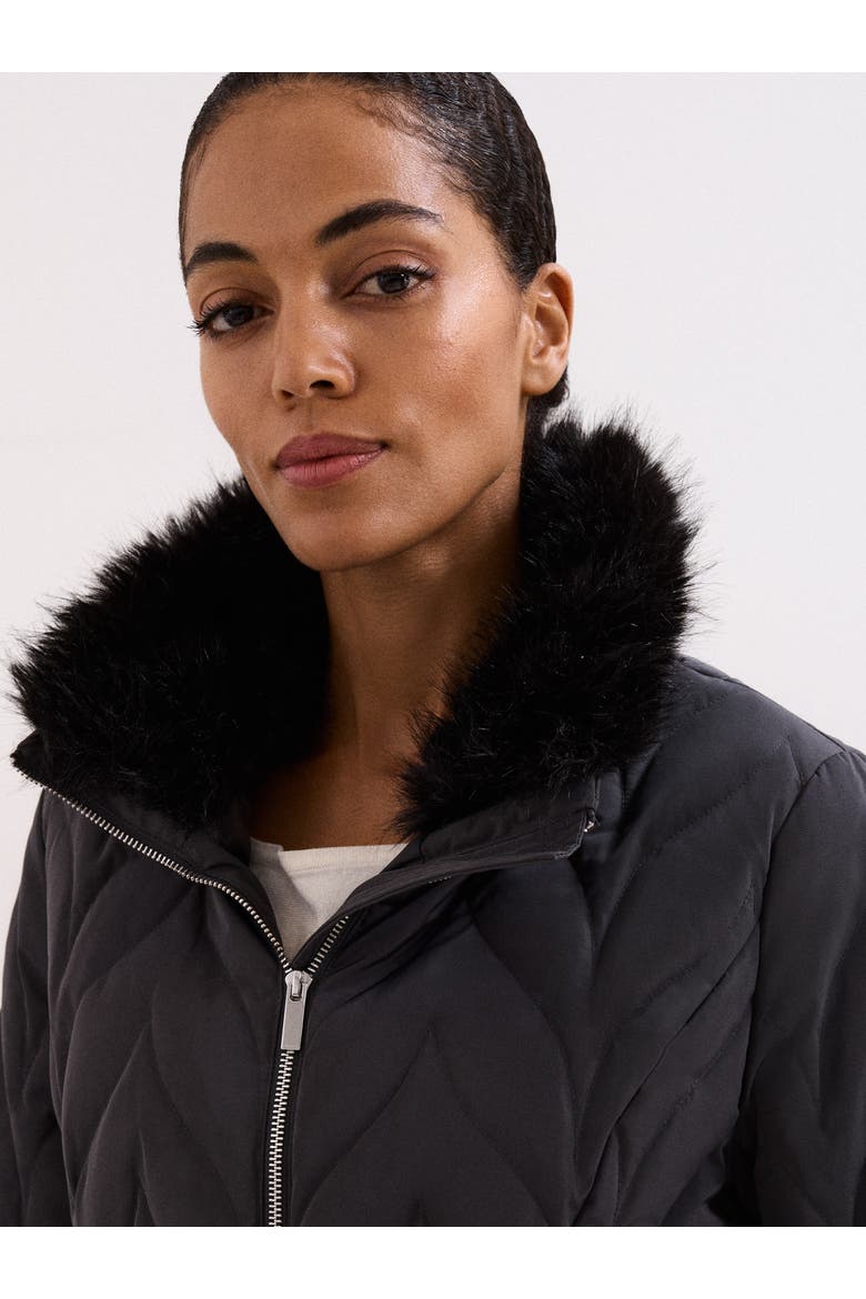 Hollie Midi Puffer, Alternate, color, Charcoal
