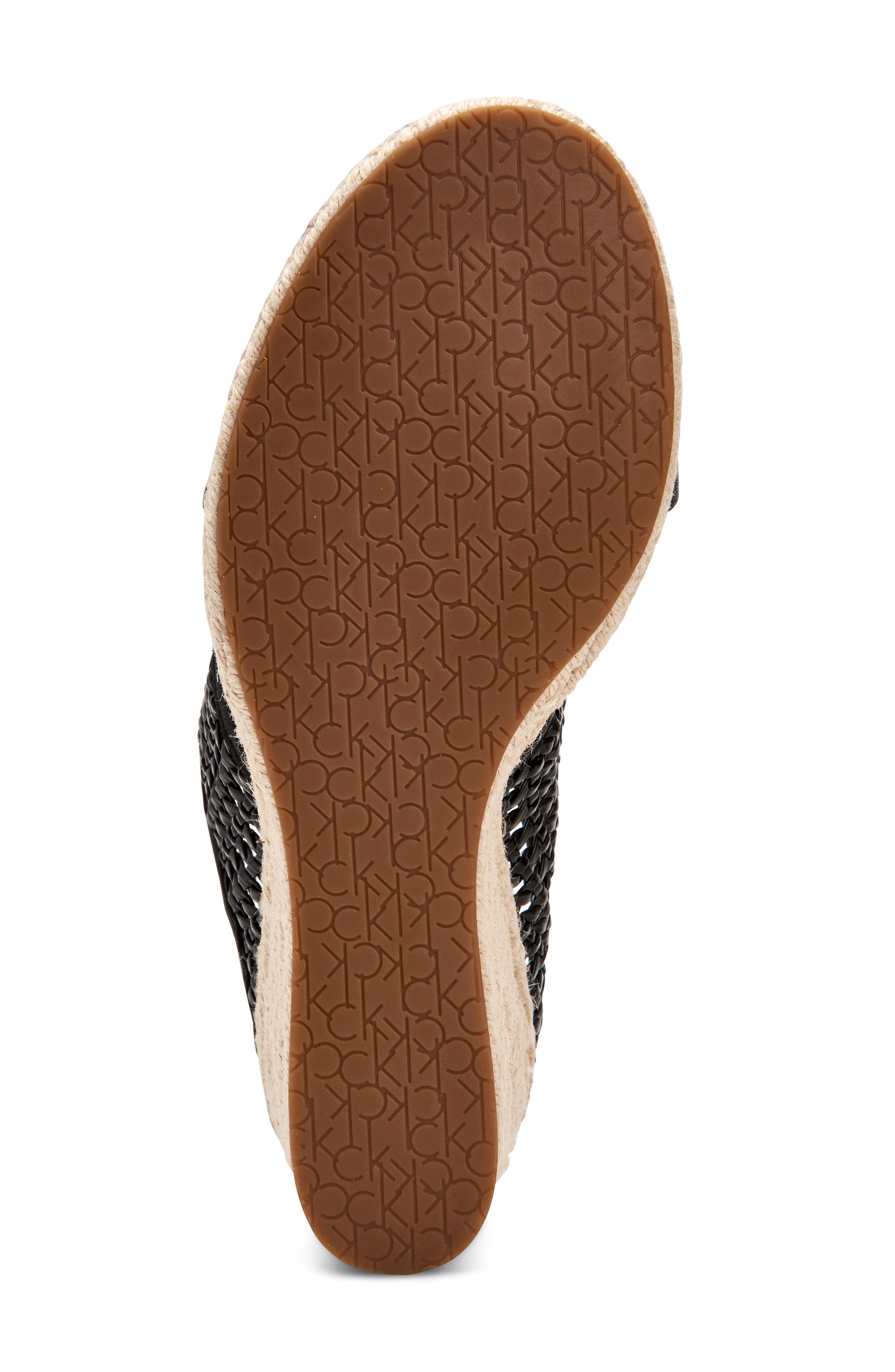 Brooke Espadrille Wedge Sandal, Alternate, color, BLACK FAUX PATENT LEATHER