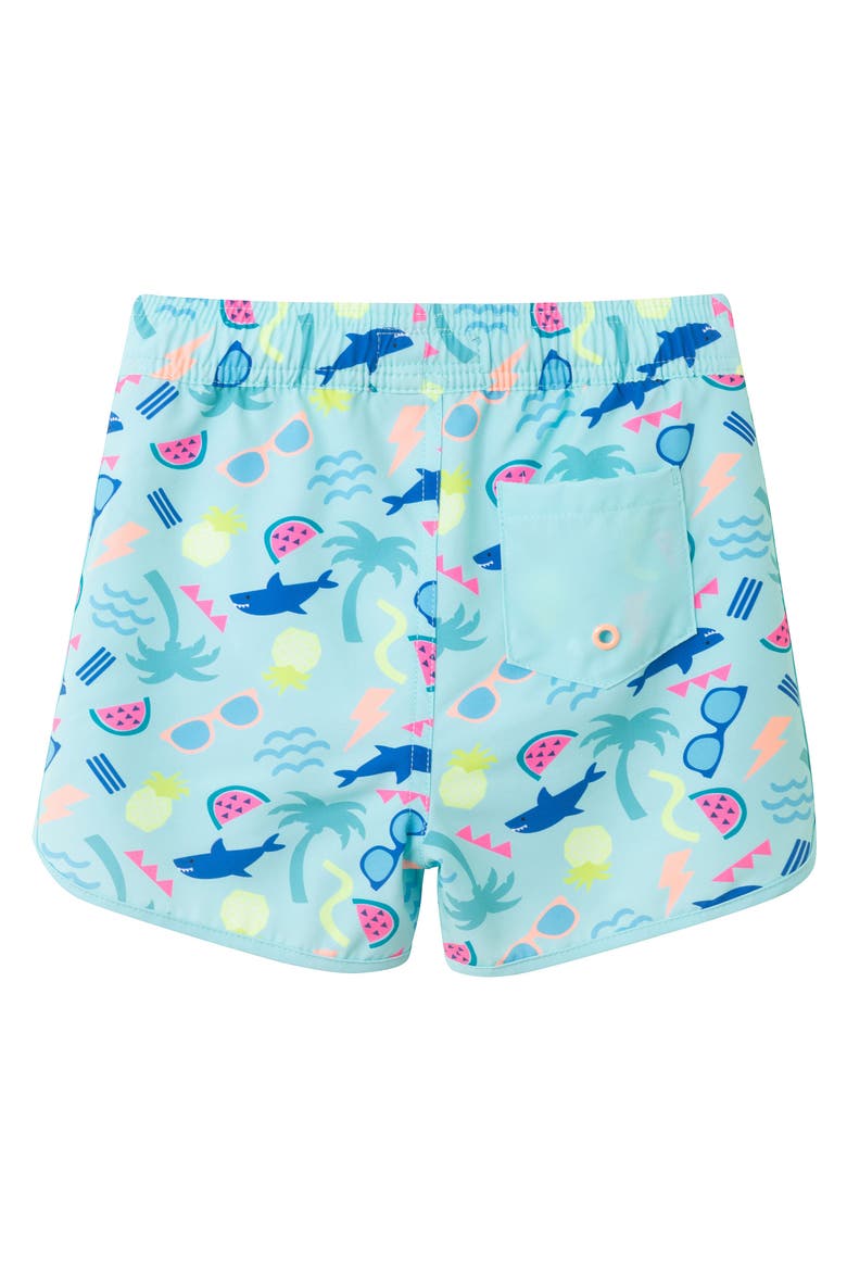 Kids' Volley Swim Trunks, Alternate, color, AQUA SURGER