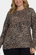 NYDJ Cheetah Print Crewneck Sweater