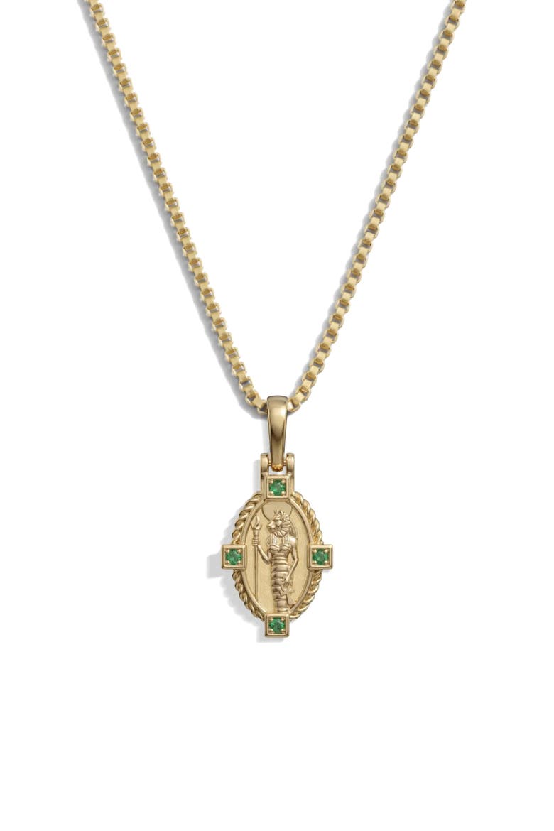 Sekhmet Bastet Goddess Necklace, Main, color, 14K GOLD VERMEIL
