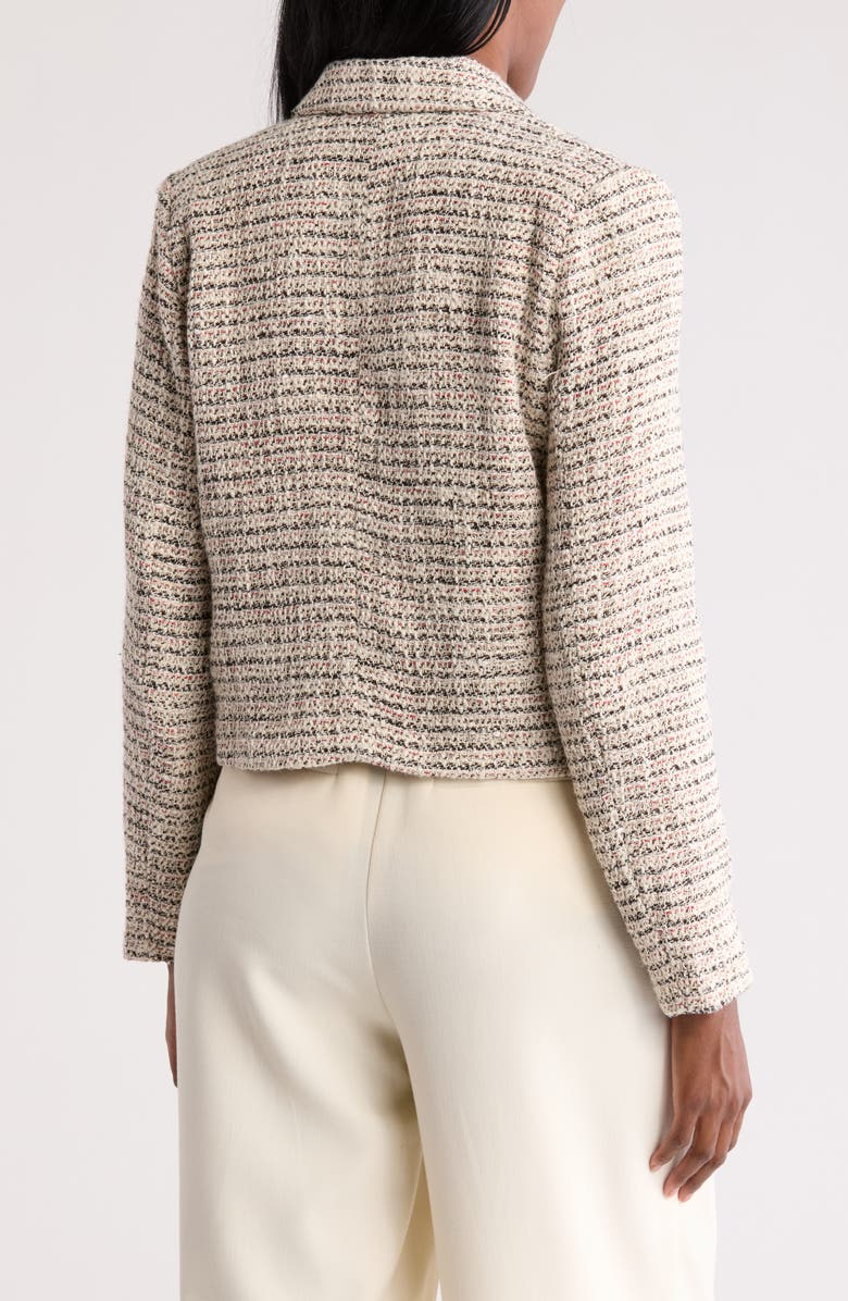 Amanda & Chelsea Bouclé Jacket, Alternate, color, Ivory/ Red/ Black Multi