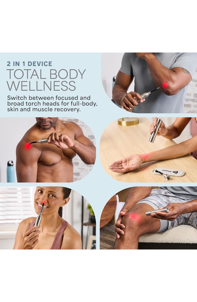 Lifepro Red Light Therapy Cold Sore Torch  Infrared Laser Therapy Device, Alternate, color, Silver