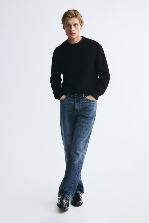 Regular-Fit Rib-Knit Cotton Sweater