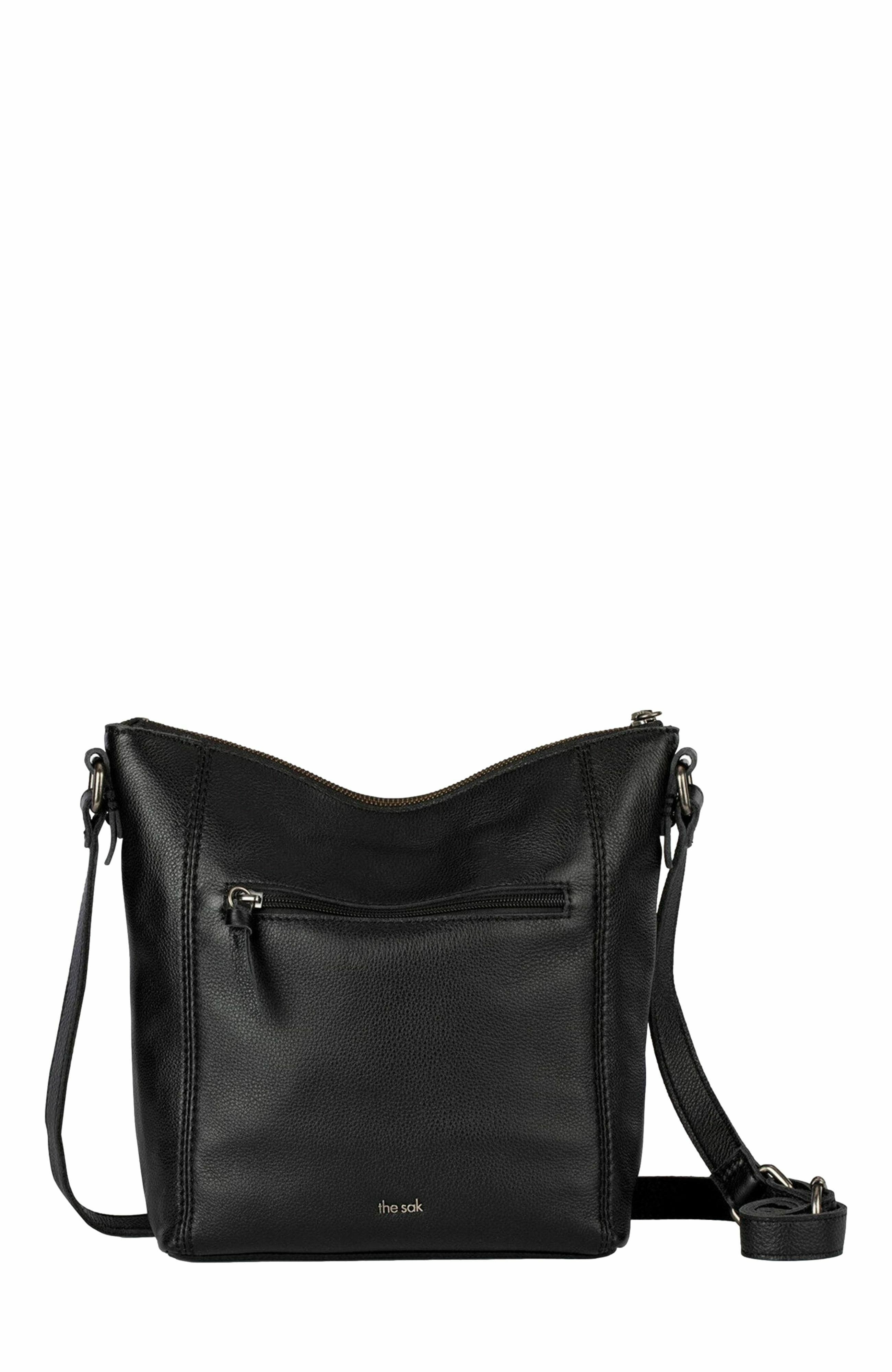 The Sak Ashland Leather Crossbody Bag, Alternate, color, Black