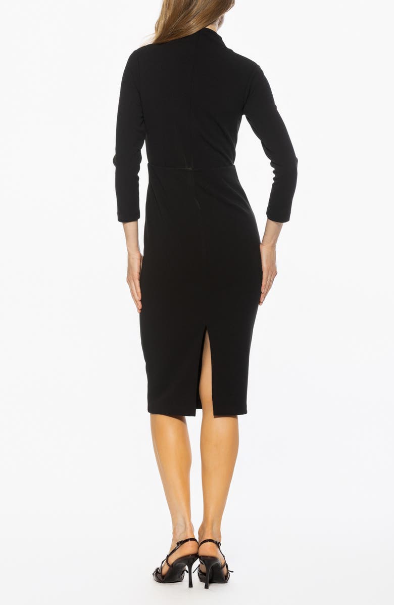 Alexia Admor Mika Long Sleeve Midi Dress, Alternate, color, Black