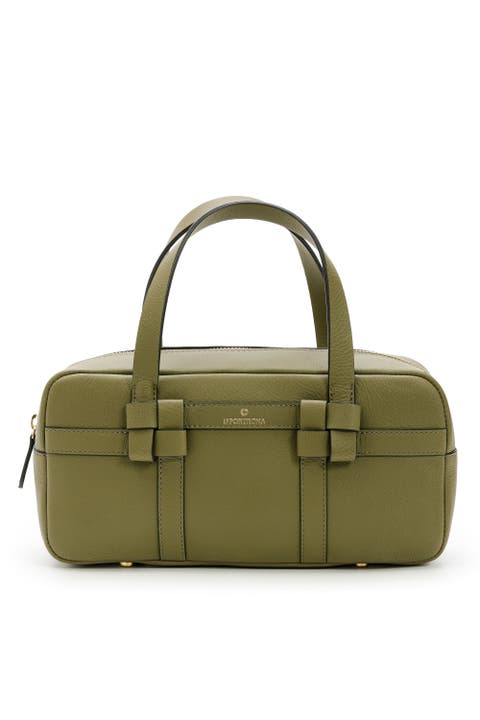 Bibi Leather Bag With Shoulder Strap And Iconic Knots