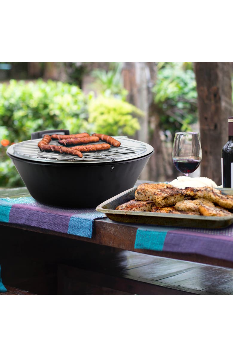 Better Chef Indoor Outdoor 14 in Tabletop Electric Barbecue Grill, Alternate, color, Black