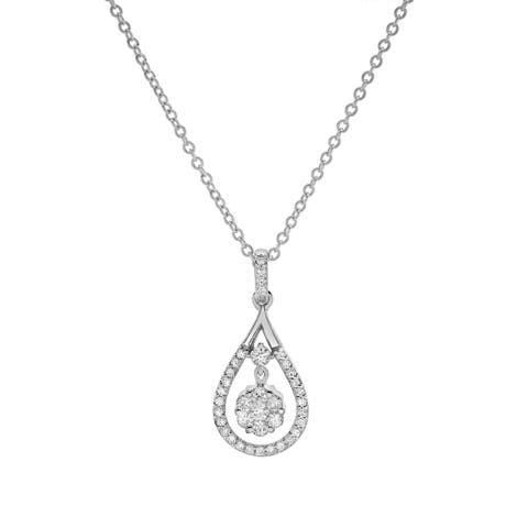 Elysian Teardrop Diamond Pendant 14K Gold