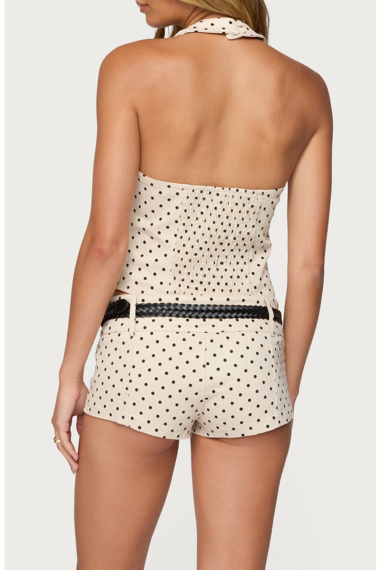 Twyla Polka Dot Halter Top, Alternate, color, CREAM