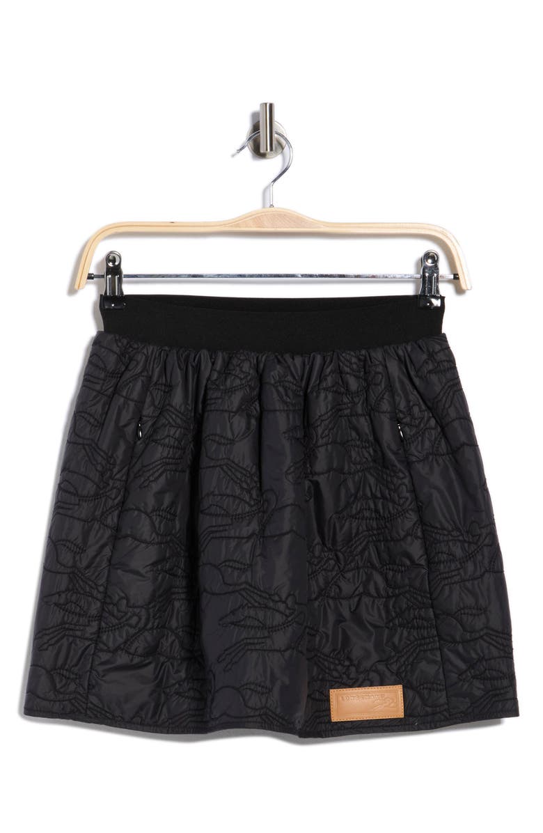 Longchamp Textured Skirt, Alternate, color, Black