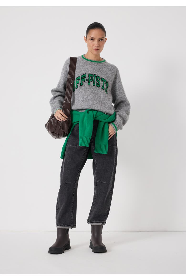 Ellis Wool Blend Off-Piste Motif Sweater, Alternate, color, Mid Grey Marl