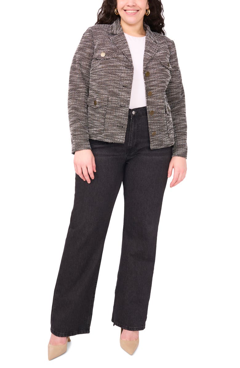 Vince Camuto Tweed Jacket, Alternate, color, Camel